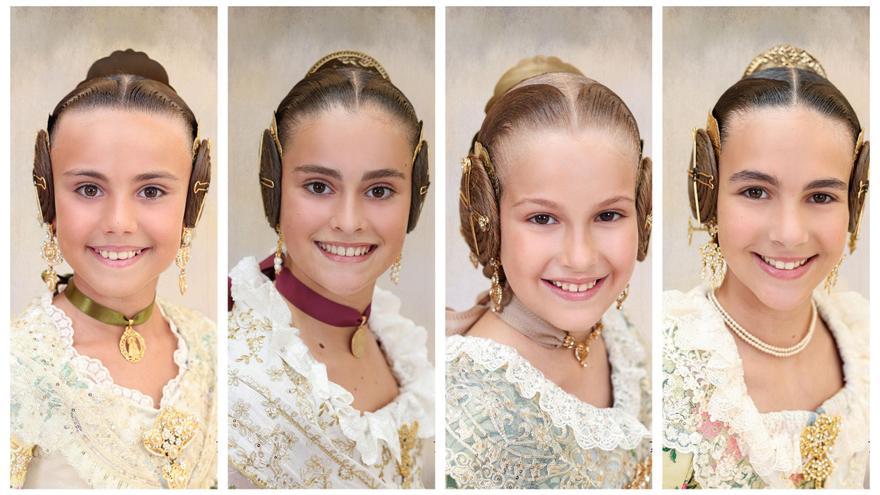 La imagen oficial de las candidatas a Fallera Mayor Infantil de València 2025