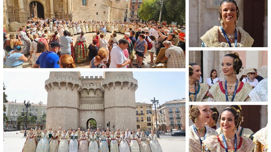 Baño de multitudes de las candidatas a Fallera Mayor de València 2025