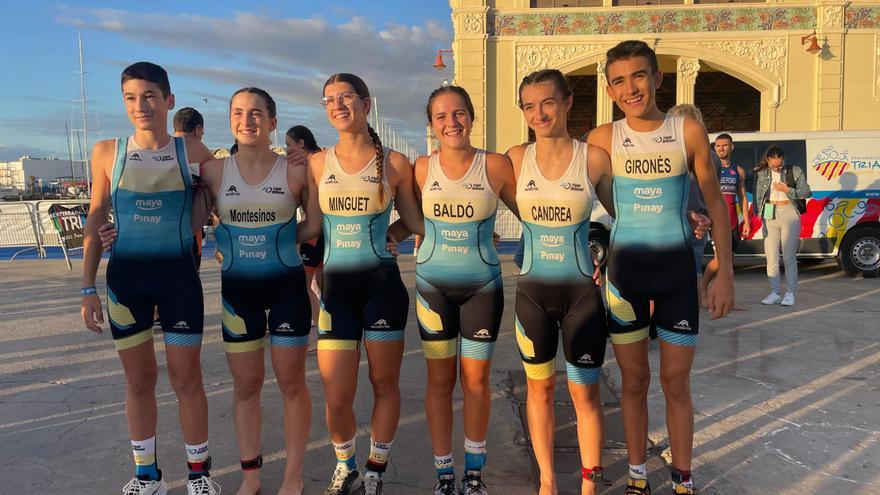 El Triatló Ontinyent logra tres podios en el Mediterranea de València