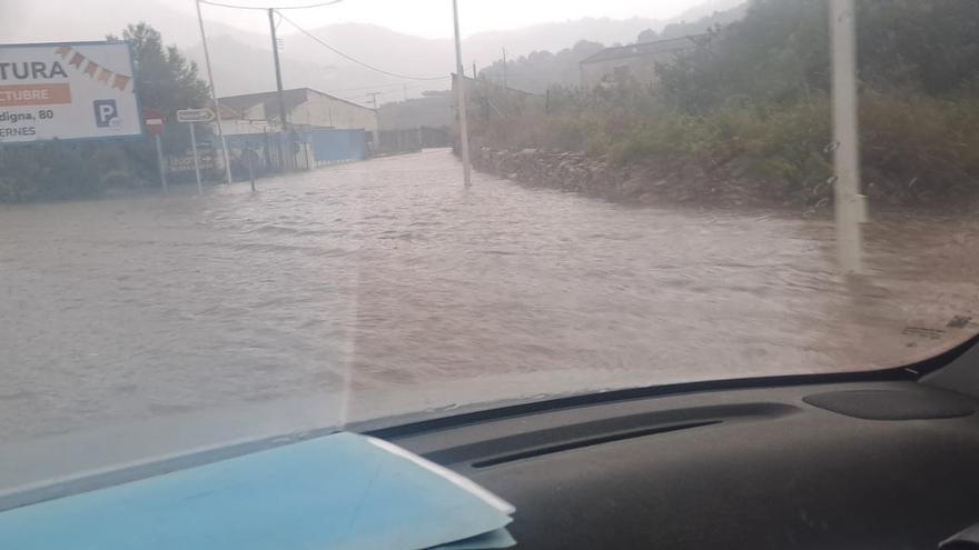 Tromba de agua en el centro de Gandia
