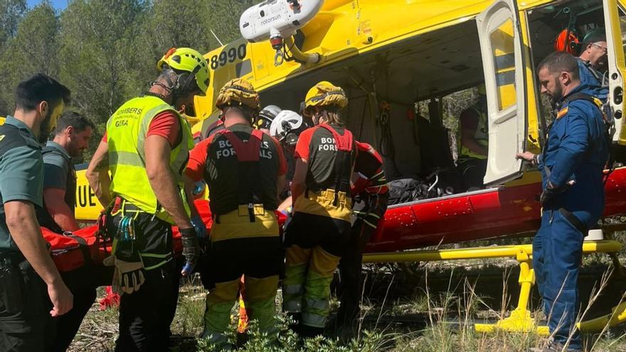 Rescatan a un ciclista en la zona del Pico de Águila en Albalat dels Tarongers