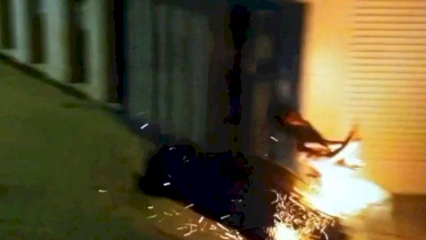 Grave cogida en el bou embolat de Burriana